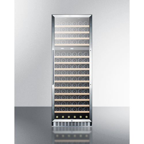 Summit 24" Wide, 160 Bottle Dual Zone Wine Cooler 160 bottles (Stainless Steel or Black Exterior Cabinet)