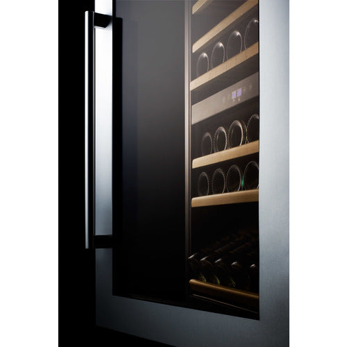 Summit 24" Wide, 51 Bottle Dual Zone Fully Integrated Built In Wine Cooler