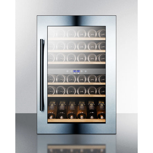 Summit 24" Wide, 51 Bottle Dual Zone Fully Integrated Built In Wine Cooler