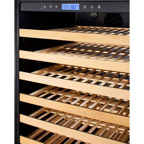 Summit 24" Wide, 165 Bottle Single Zone Wine Cooler (Stainless Steel or Black Exterior Cabinet)