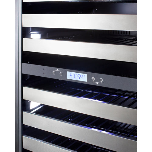 Summit 24" Wide, 149 Bottle Triple Zone Wine Cooler (Stainless Steel or Black Exterior Cabinet)