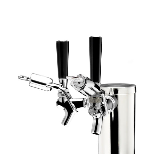 Summit 24" Wide Dual Tap Beer Kegerator w/ Stainless Steel Door & Black Exterior