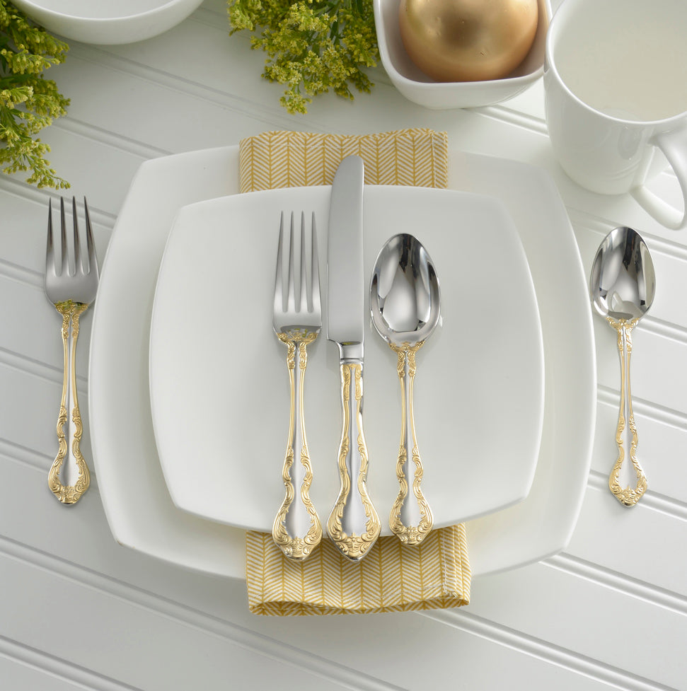 Oneida Golden Mandolina 45 Piece Fine Flatware Set