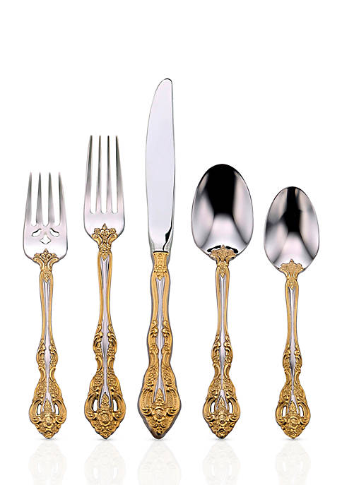 Oneida Golden Michelangelo 5 Piece Fine Place Setting