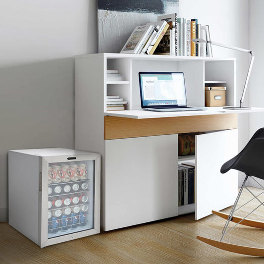 Whynter Freestanding Mini Beverage Refrigerator w/ Lock | Stainless Steel | 90 Can Capacity