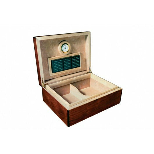 Napoli Desktop Cigar Humidor w/ Arched Top - Holds 75 Cigars