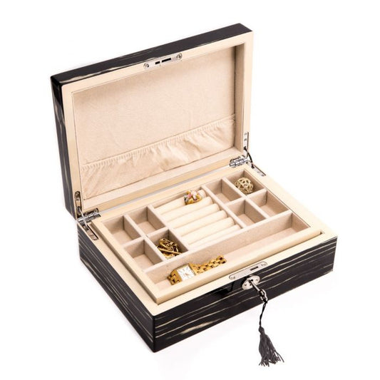 Bey-Berk Jewelry Box | Valet Tray | Ebony Wood | BB658EBN