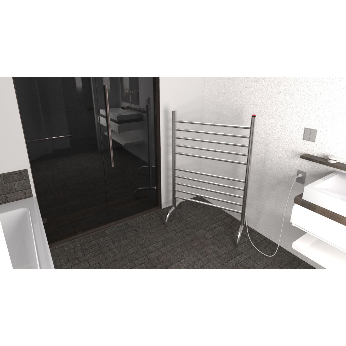 Amba 24" Solo-24 Plug in Freestanding Towel Warmer- 24"w x 38"h