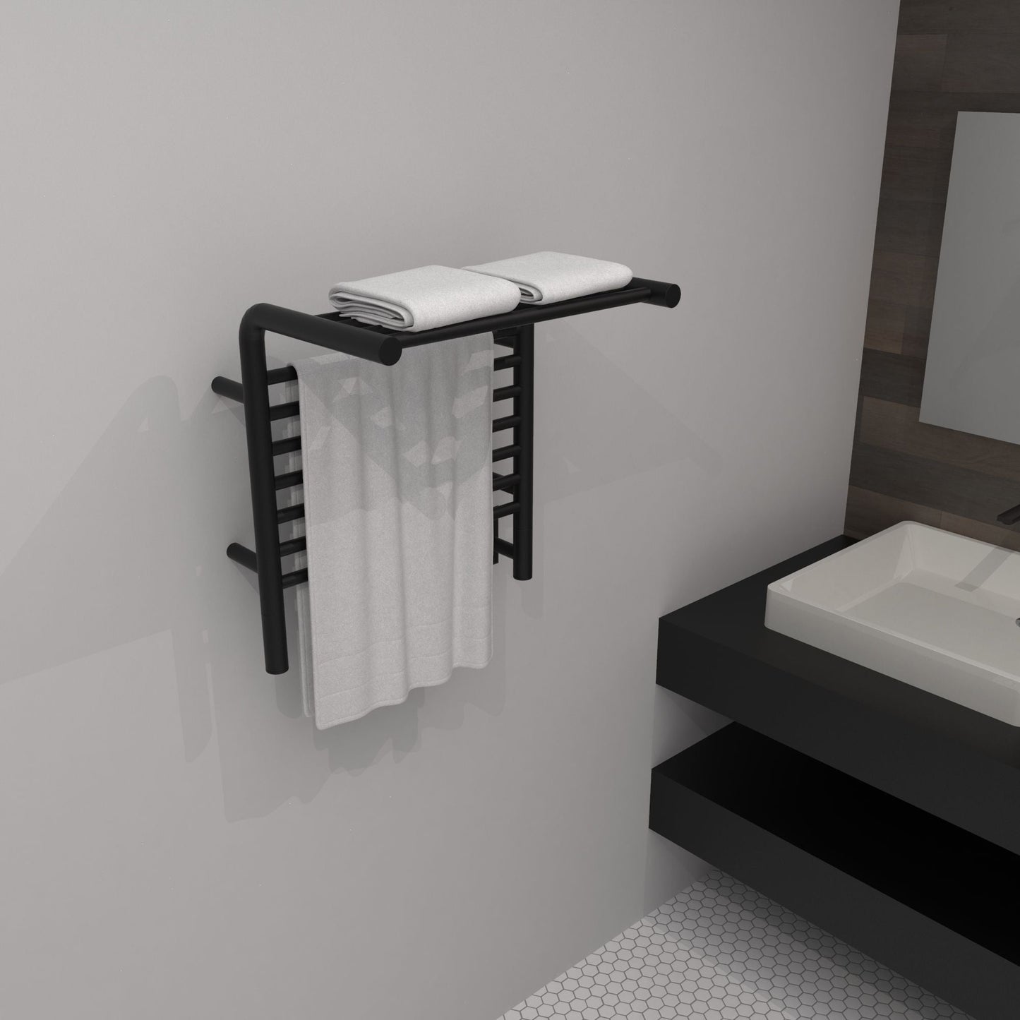Amba Jeeves M Shelf Hardwired Towel Warmer  - 20.5"w x 22"h