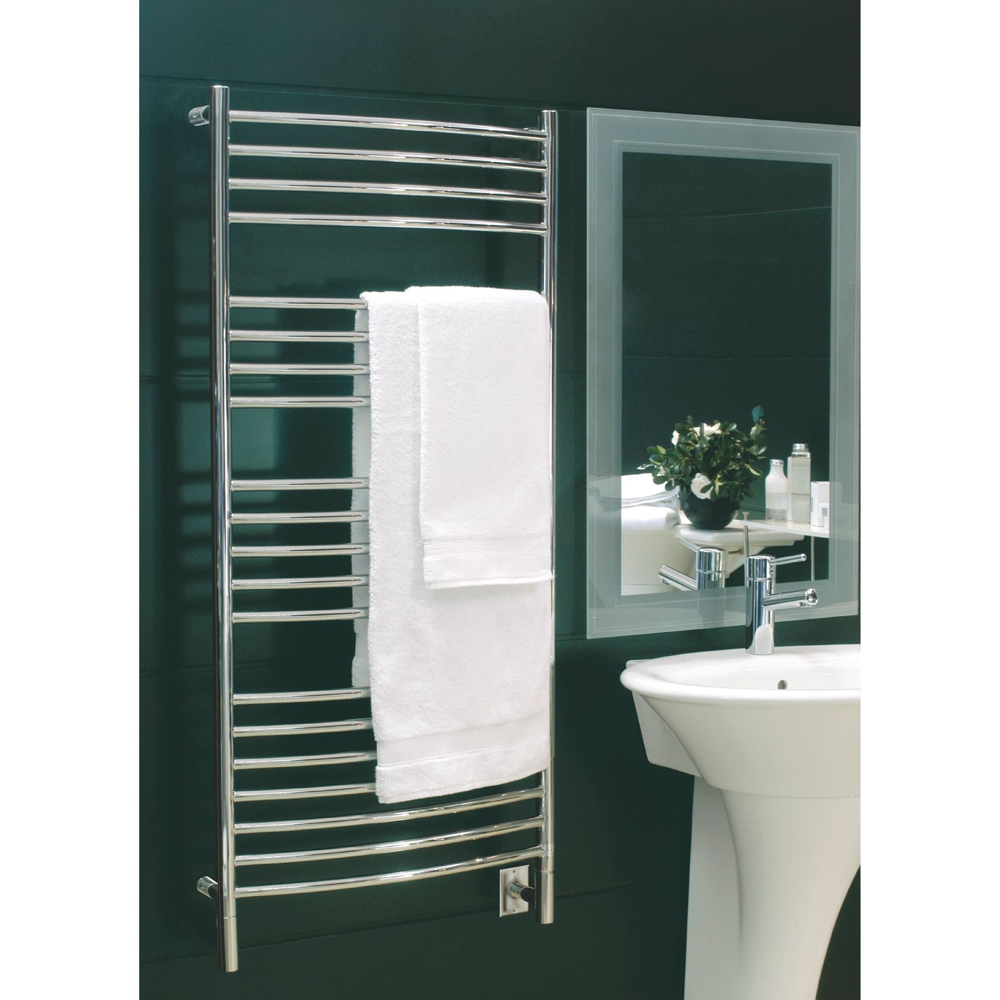 Amba Jeeves D Curved Hardwired Towel Warmer - 20.5"w x 53"h