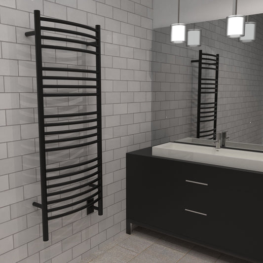 Amba Jeeves D Curved Hardwired Towel Warmer - 20.5"w x 53"h