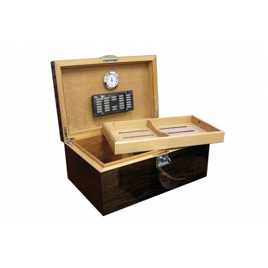 Princeton Desktop Cigar Humidor w/ Lift Out Tray | Holds 130 Cigars