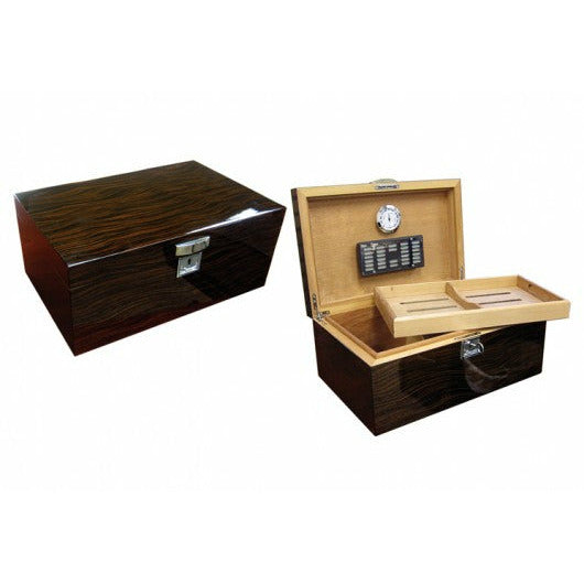 Princeton Desktop Cigar Humidor w/  Lift Out Tray- Holds 130 Cigars