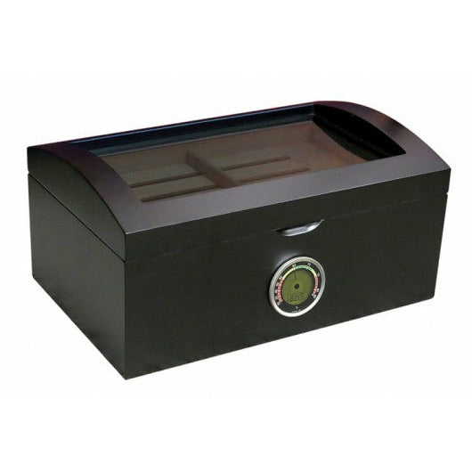 Portofino Desktop Cigar Humidor | Tinted Glass Top | Holds 120 Cigars