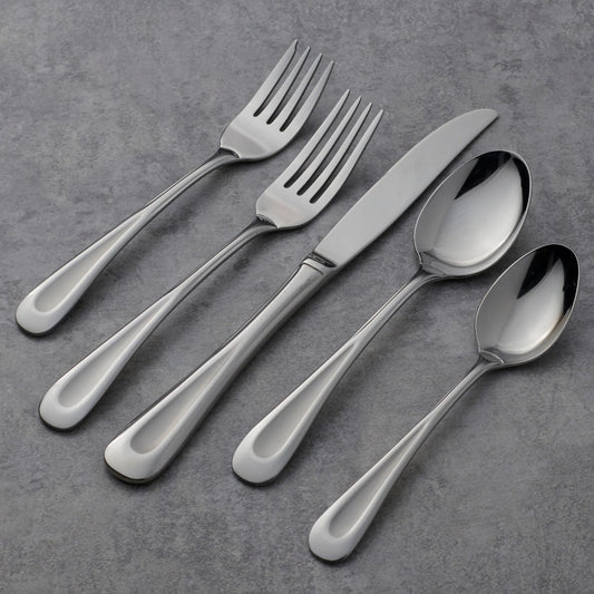Oneida Satin Sand Dune 45 Piece Everyday Flatware Set