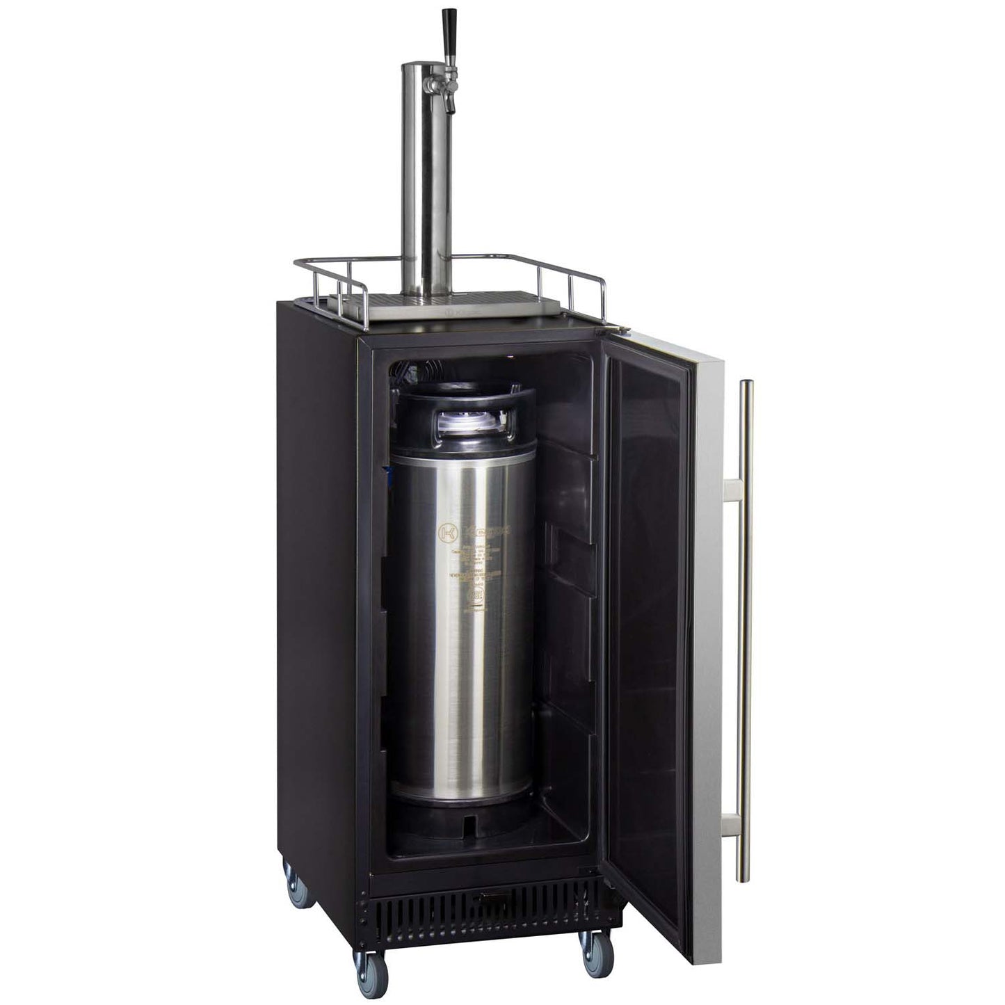 Kegco 15" Wide Single Tap Stainless Steel Kegerator | Commercial Approved