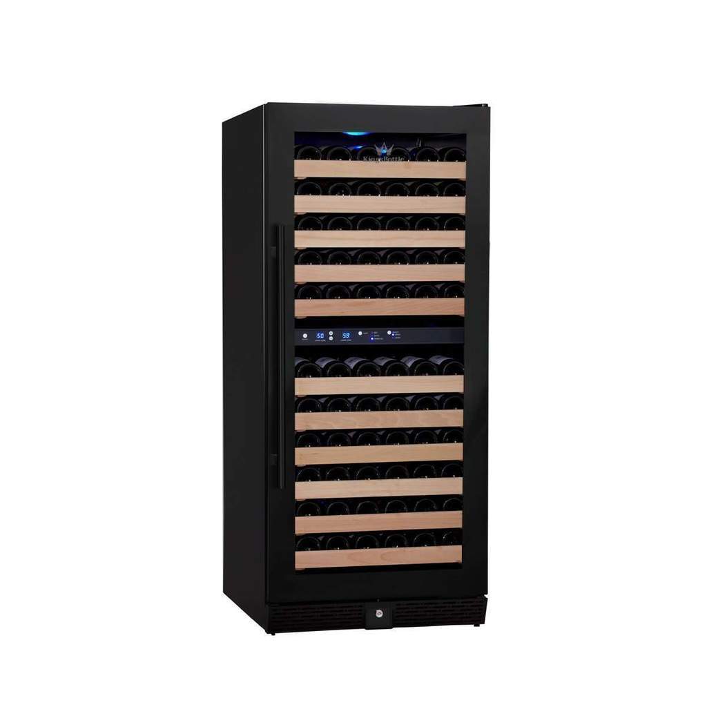 KingsBottle 24” Wide Dual Zone Wine Cooler | Holds 100 Bottles | KBU100DX