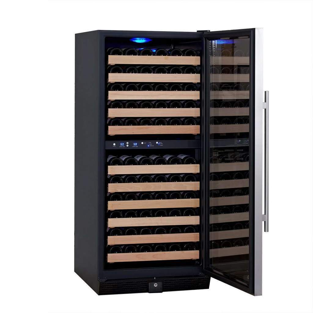 KingsBottle 24” Wide Dual Zone Wine Cooler | Holds 100 Bottles | KBU100DX