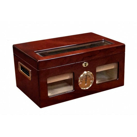 Valencia Desktop Cigar Humidor | Glass Top | Holds 120 Cigars