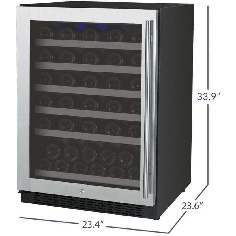 Allavino 24” 56 Bottle Single Zone Wine Cooler | Tru-Vino Technology and FlexCount II Shelving