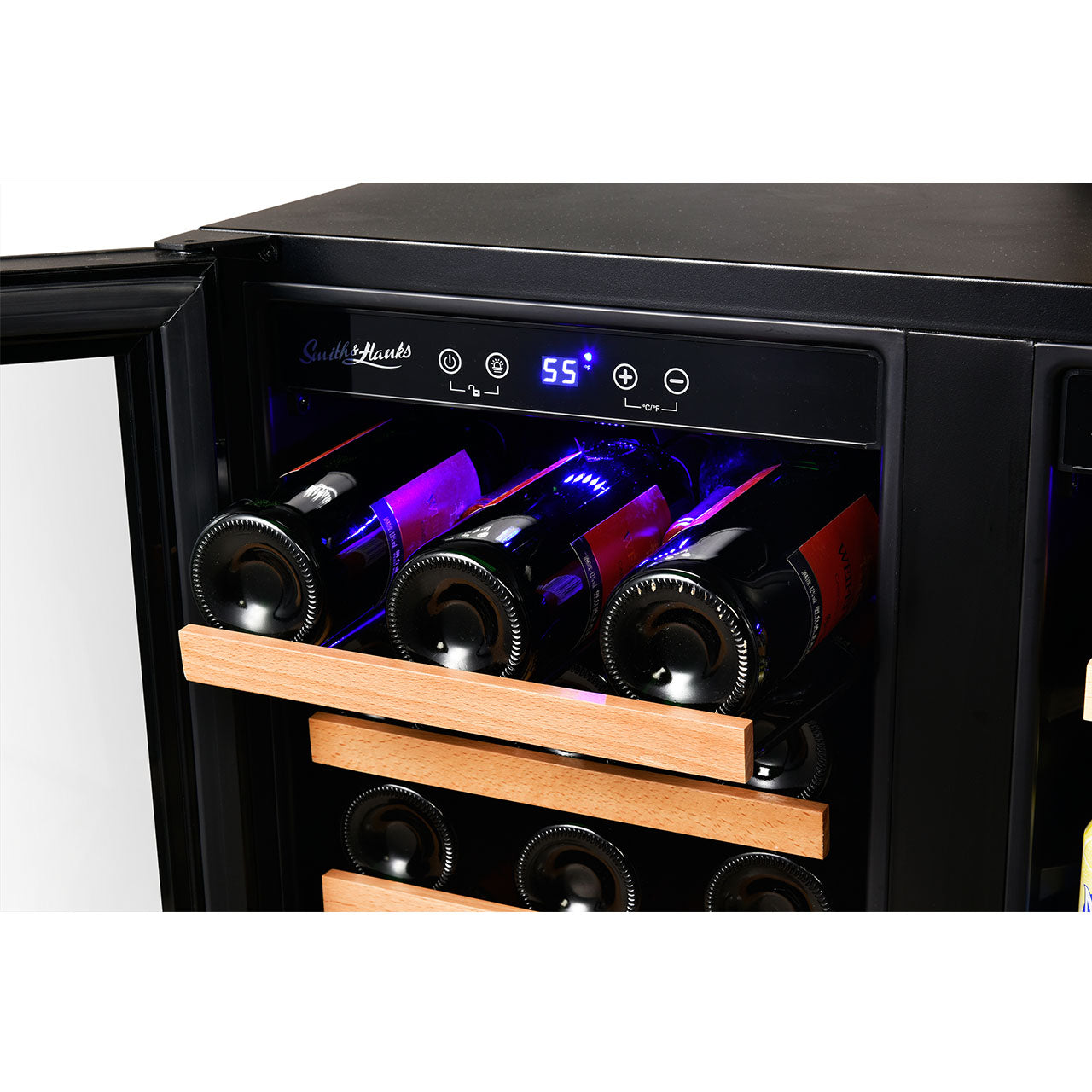 Smith & Hanks 30" Wide Dual Zone Wine and Beverage Center Combo | Holds 34 Bottles & 90 Cans | BEV176D