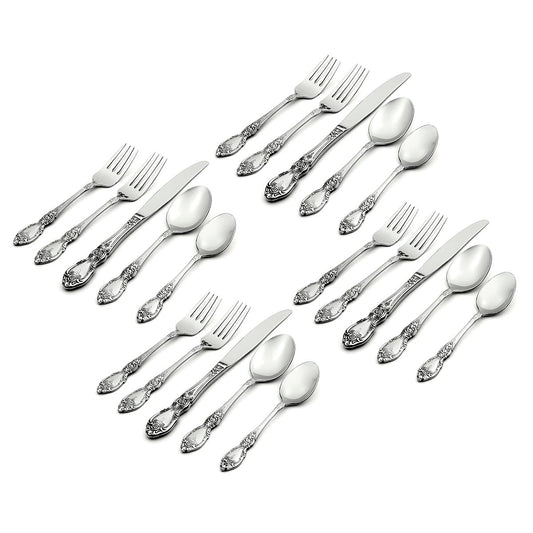 Oneida Wordsworth 20 Piece Everyday Flatware Set