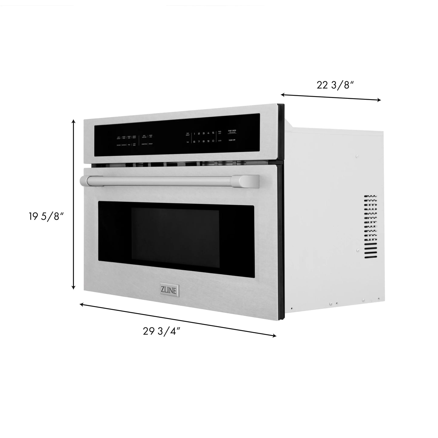 ZLINE 4 Piece Kitchen Package | Refrigerator | 48" Rangetop | 30'' Single Wall Oven | 30'' Microwave Oven