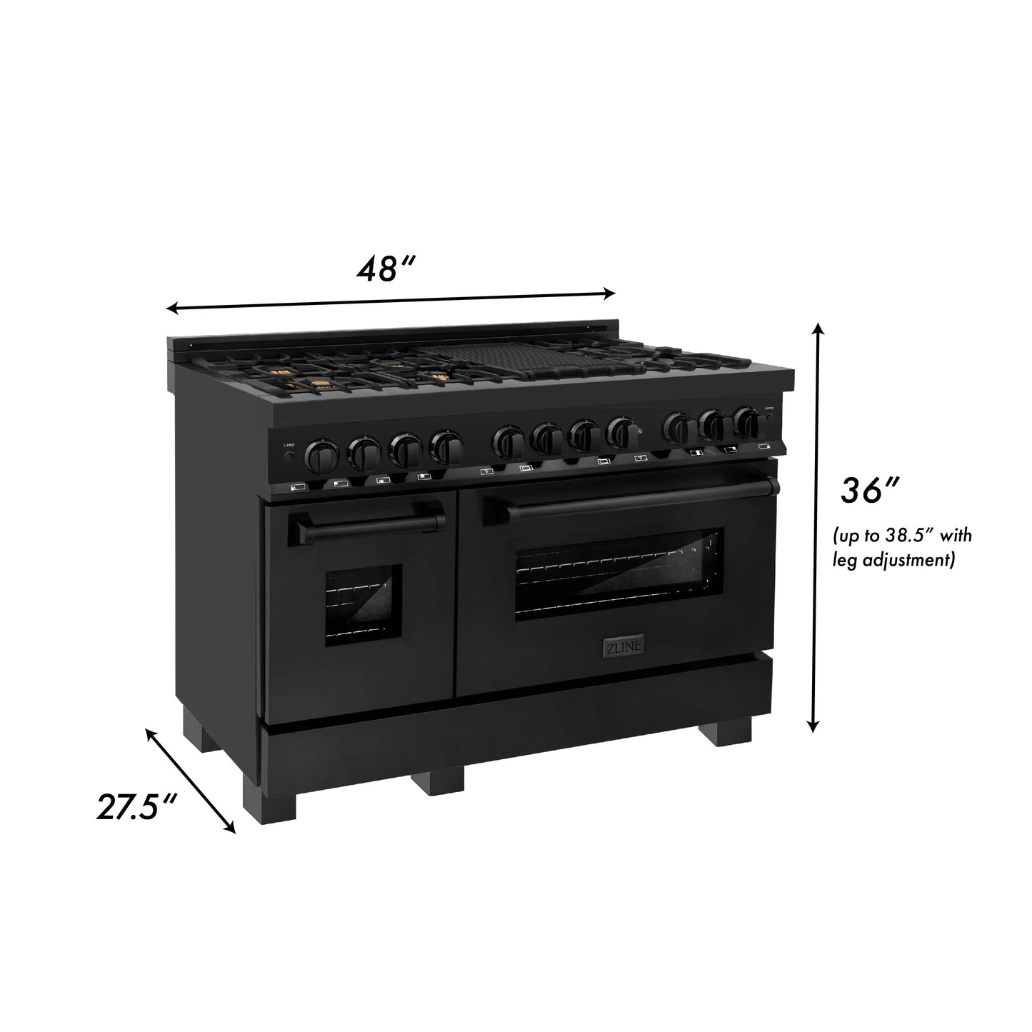 ZLINE 3 Piece Kitchen Package | Dual Fuel Range | Convertible Range Hood | Dishwasher