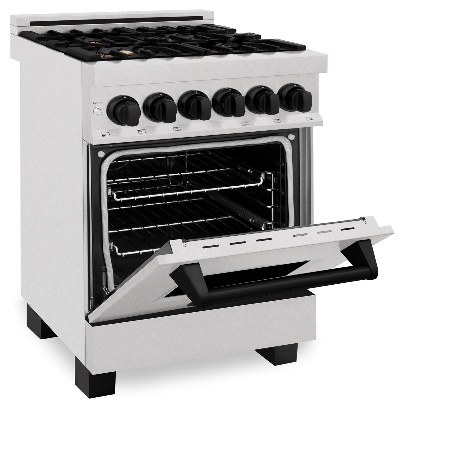 ZLINE Autograph Edition 24" Dual Fuel Range with Gas Stove and Electric Oven in DuraSnow® Stainless Steel (RASZ-SN-24)