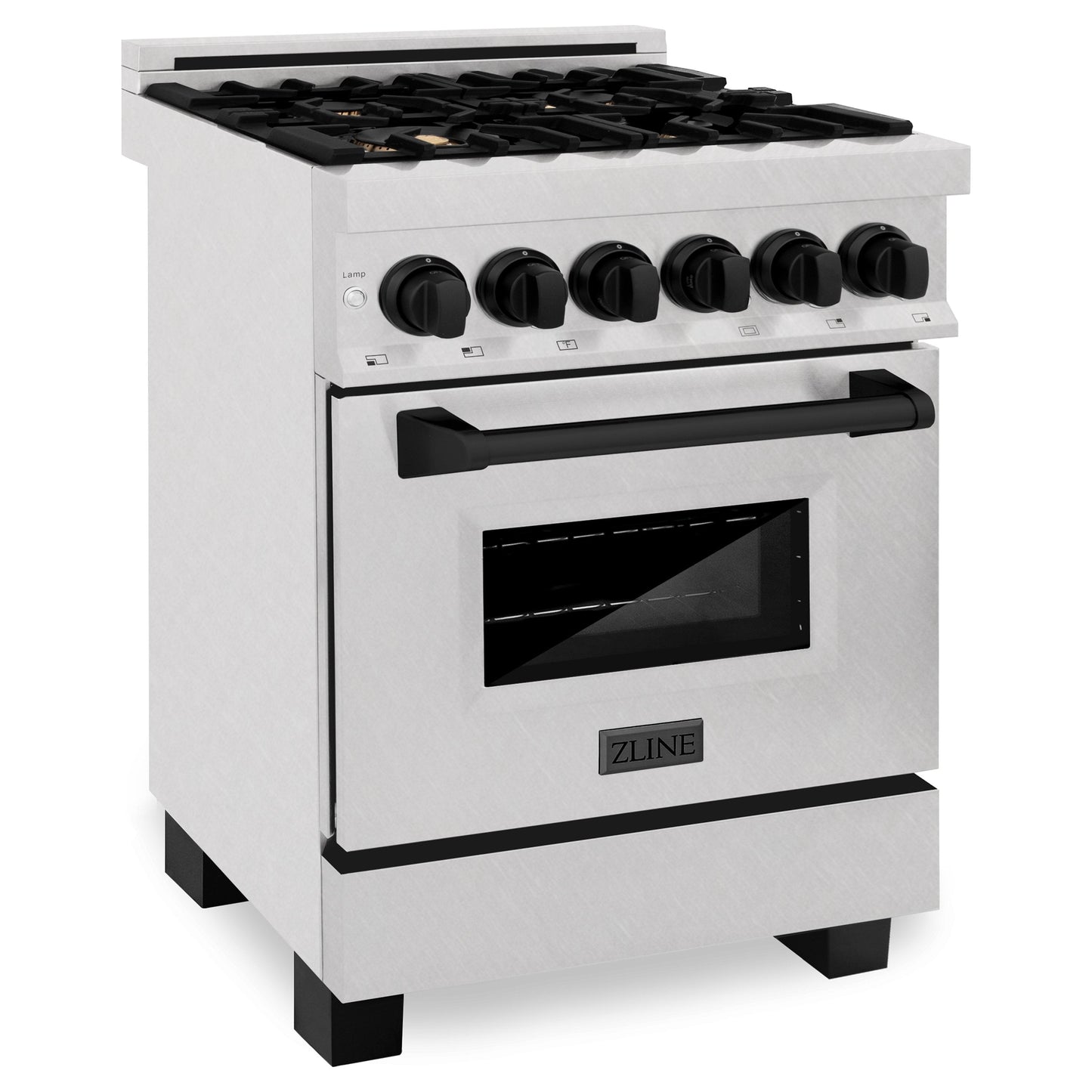 ZLINE Autograph Edition 24" Dual Fuel Range with Gas Stove and Electric Oven in DuraSnow® Stainless Steel (RASZ-SN-24)