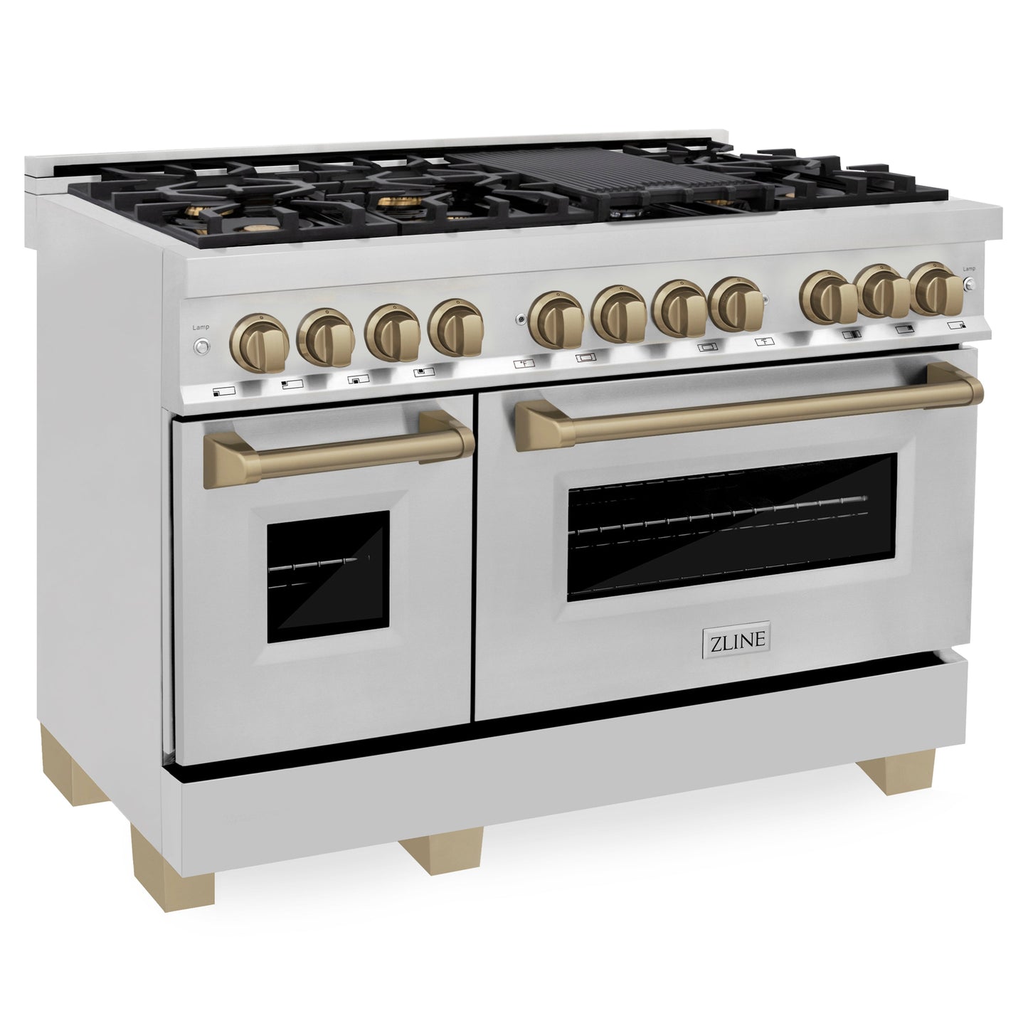 ZLINE Autograph Edition 48" Dual Fuel Range with Gas Stove and Electric Oven (RAZ-48)