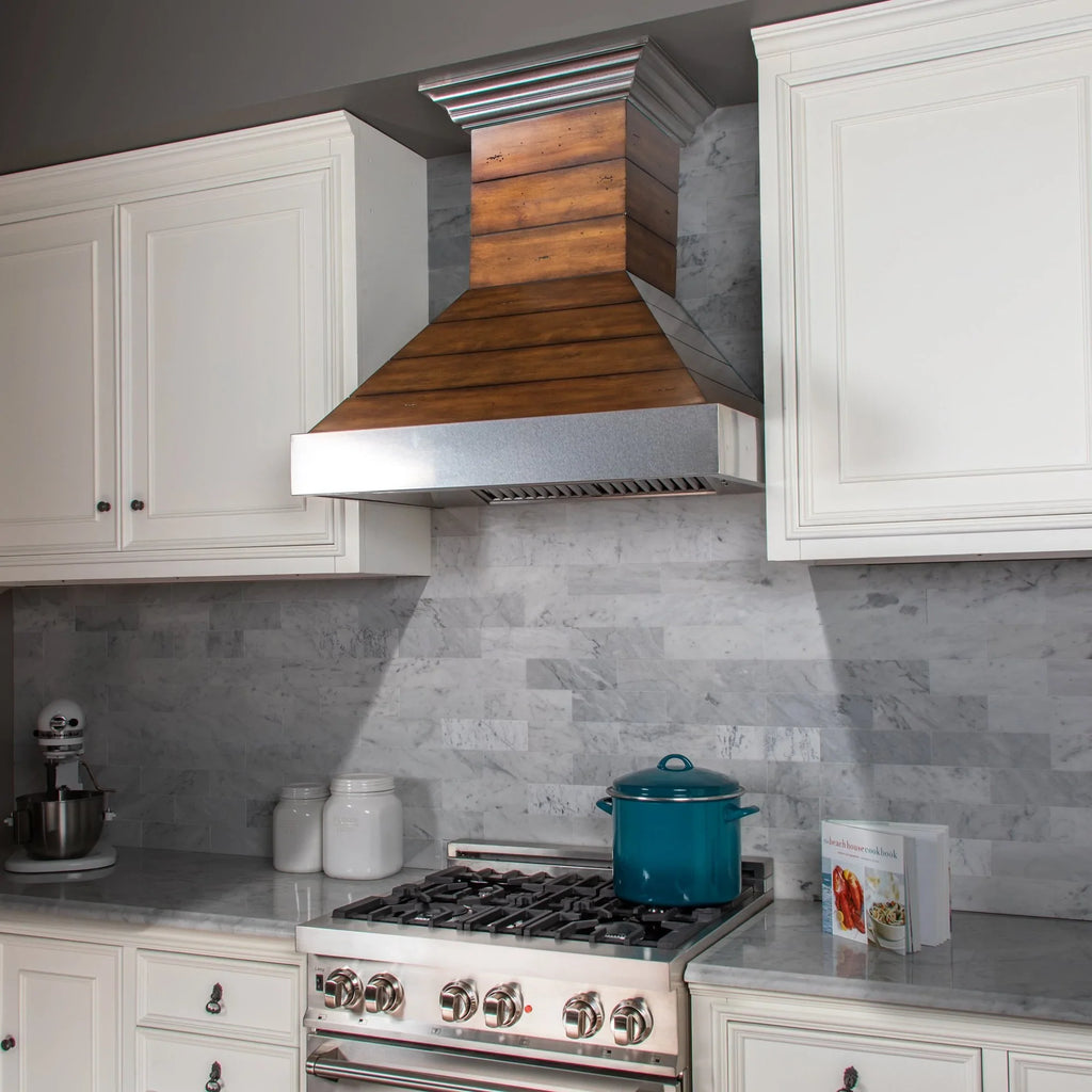 ZLINE 365BB Shiplap Wooden Wall Range Hood