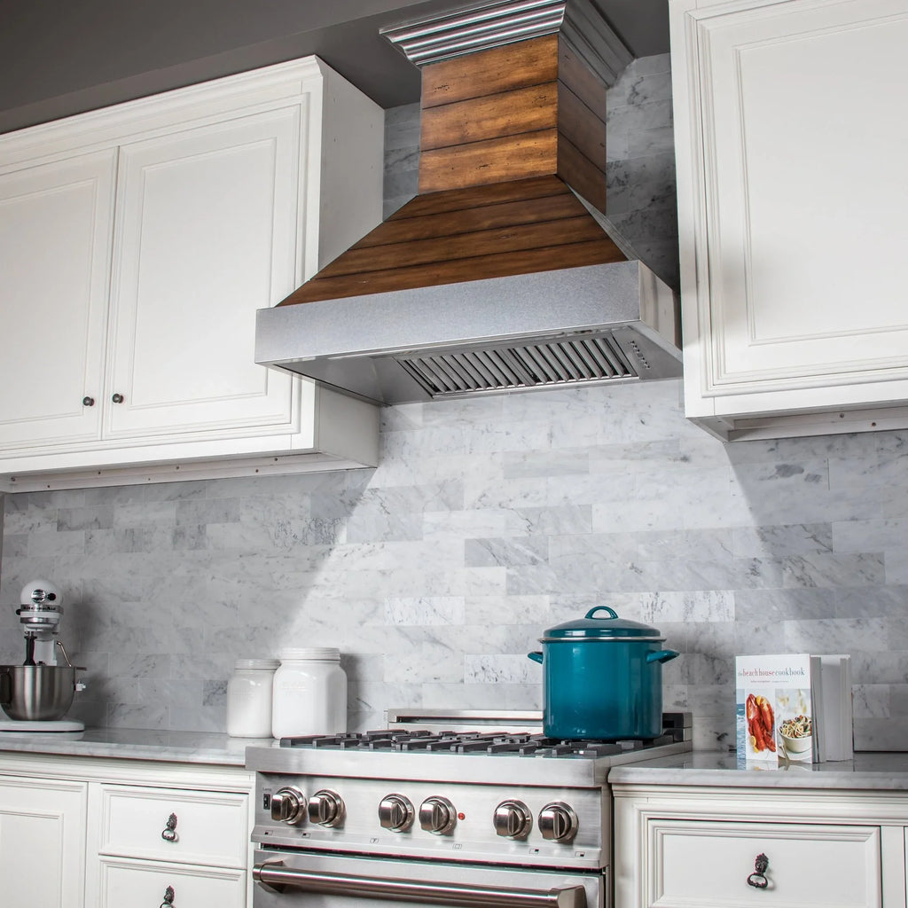 ZLINE 365BB Shiplap Wooden Wall Range Hood