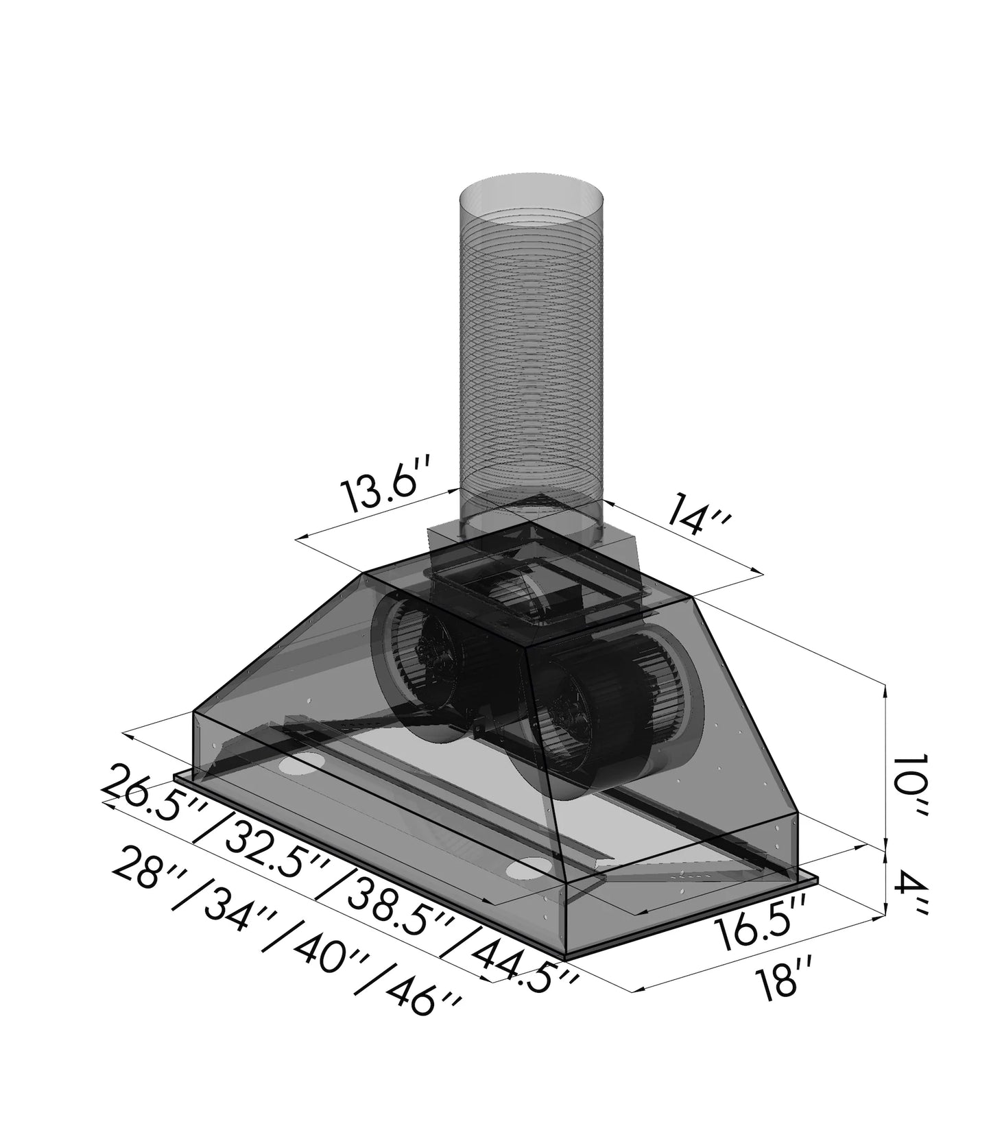 ZLINE 698-RS Remote Blower Range Hood Insert